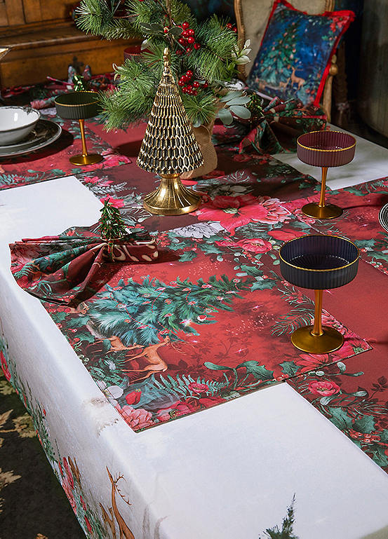 Joe Browns Wondrous Woodland 100 Cotton Christmas Placemats Kaleidoscope