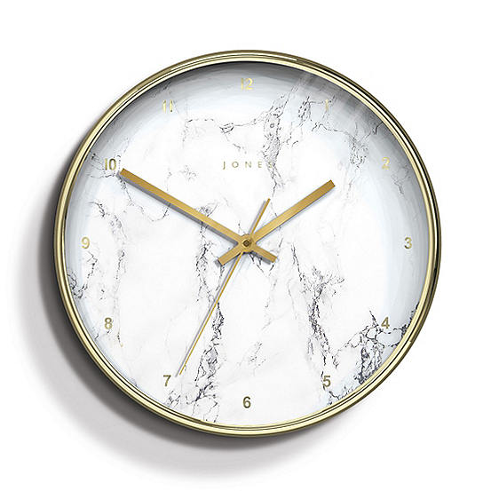 Jones Clocks Modern Marbled Wall Clock