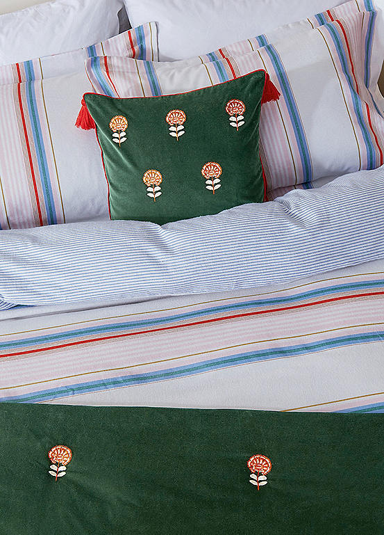 Joules Golden Hour Cotton Throw Kaleidoscope