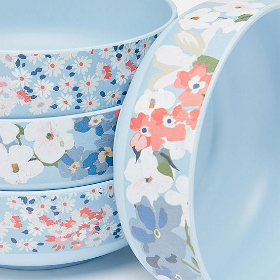 Joules Set of 4 Melamine Bowls Kaleidoscope