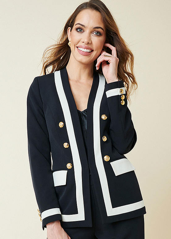 Kaleidoscope Black & Ivory Statement Jacket Kaleidoscope