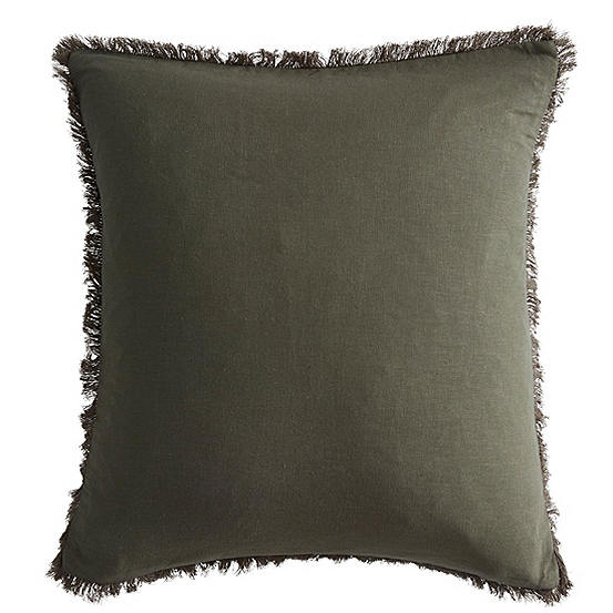 Kaleidoscope Olive Freya Linen Cotton 45 x 45cm Cushion