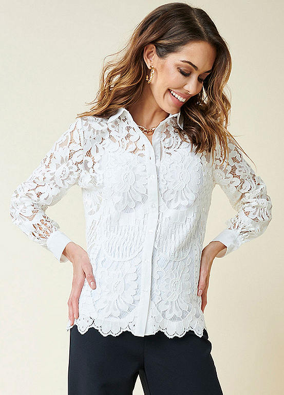 Kaleidoscope White Lace Blouse Kaleidoscope