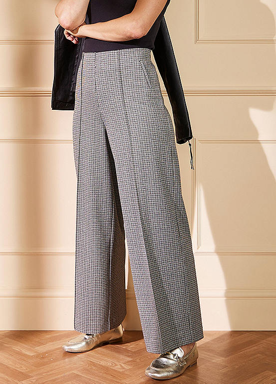 Kaleidoscope Wide Leg Check Trousers | Kaleidoscope