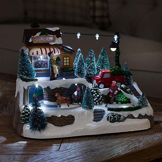 Konstsmide LED Musical Christmas Horse Drawn Sleigh Kaleidoscope