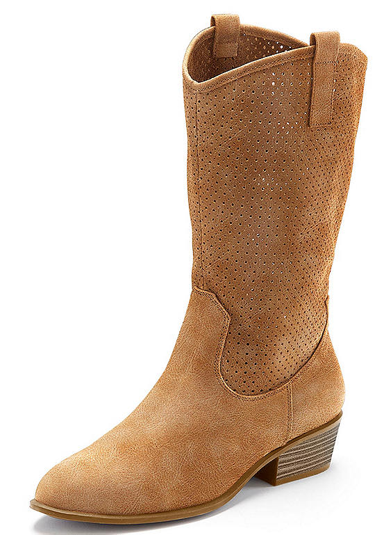 LASCANA Patterned Western Boots