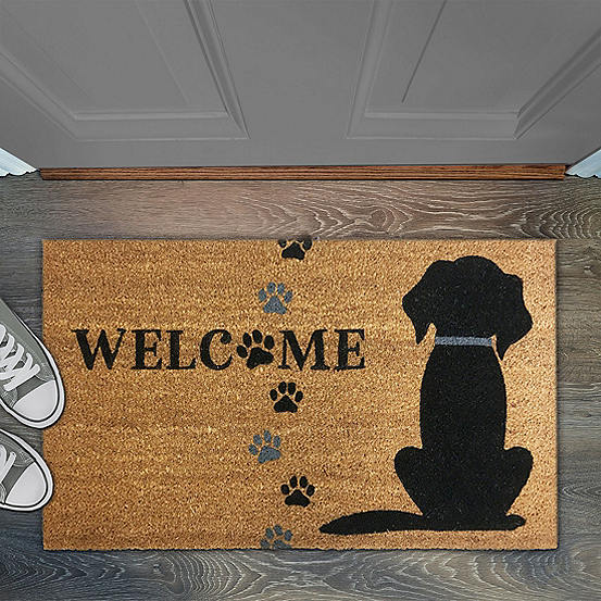 Likewise Rugs & Matting Gainsborough ECO Rubber Backed Welcome Pawprint Doormat