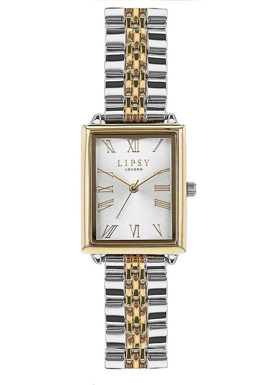 Lipsy Silver And Gold Bracelet Ladies Watch With Silver Dial