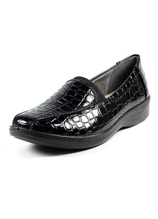 Lunar Nieve Black Croc Comfort shoes