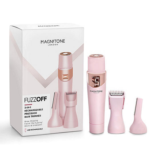 Magnitone FuzzOff 3-in-1 Rechargeable Precision Trimmer - Pink