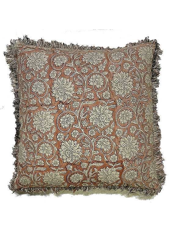 Malini Dipika Floral Trellis Cotton 45x45cm Cushion