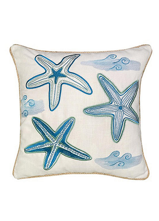 Malini Embroidered Starfish 45x45cm Cushion