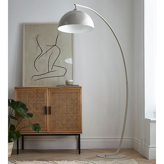 Metal Fishing Floor Lamp Lunar Rock Kaleidoscope