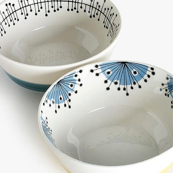 MissPrint Dandelion Set of 2 Fine China Cereal Bowls