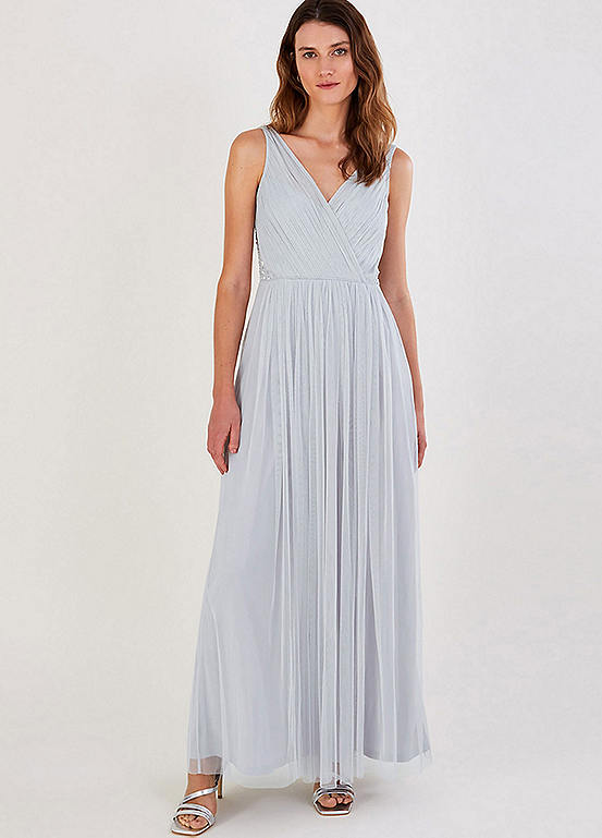 Monsoon Anne Sustainable Mesh Maxi Dress | Kaleidoscope