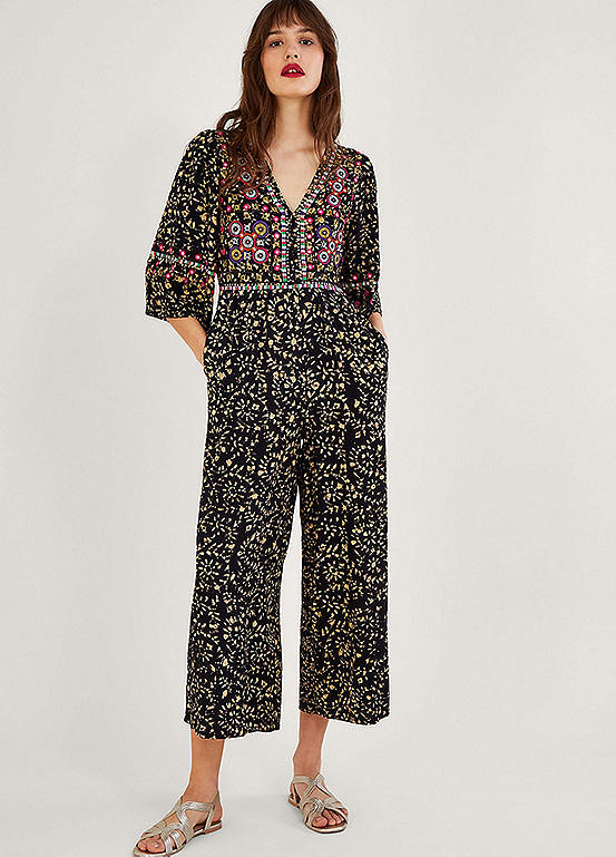 Monsoon Batik Embroidered Jumpsuit Kaleidoscope