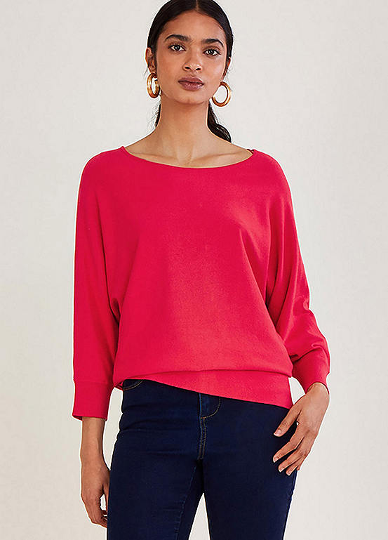 Monsoon Button Back Scoop Neck Jumper | Kaleidoscope