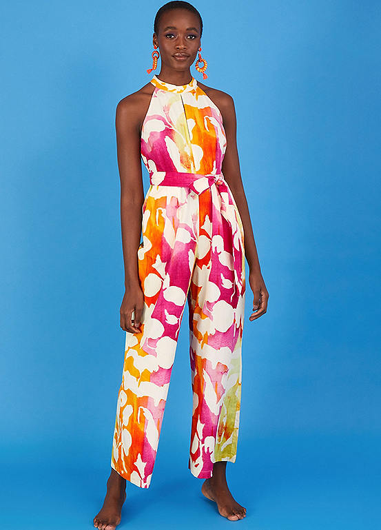 Monsoon Elaxi Abstract Print Jumpsuit Kaleidoscope