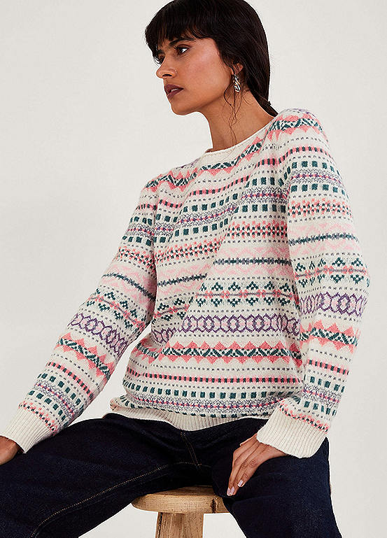 Monsoon Fair Isle Jumper Kaleidoscope