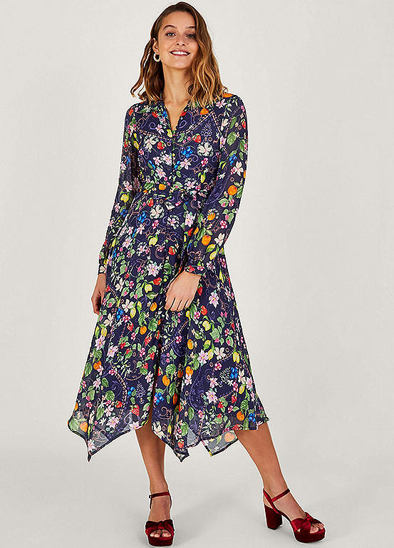 Monsoon Freida Print Shirt Dress in Sustainable Viscose | Kaleidoscope