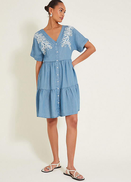 Monsoon Lace Embroidered Dress | Kaleidoscope