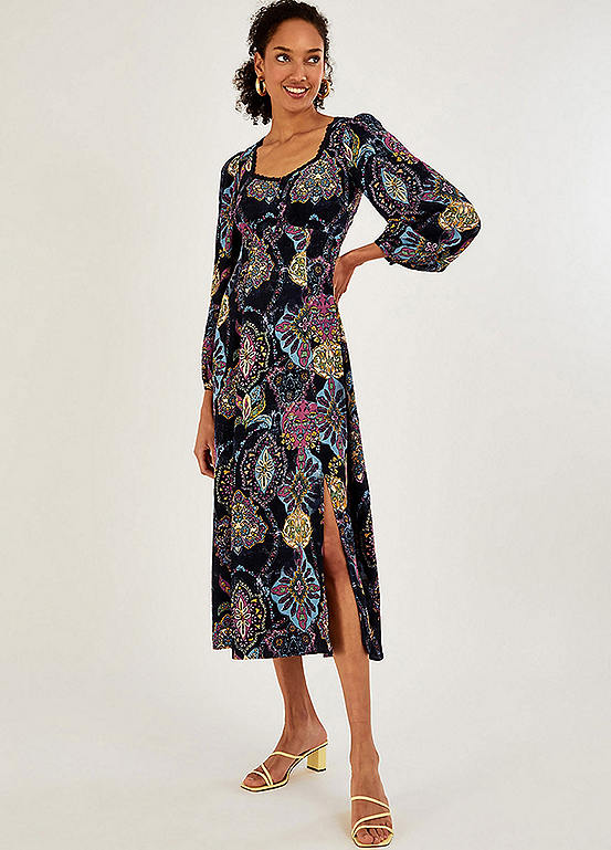 Monsoon Medallion Print Tea Dress Kaleidoscope