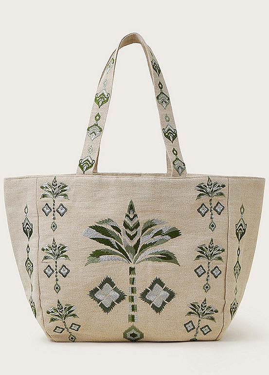 Monsoon Palm Canvas Tote Bag