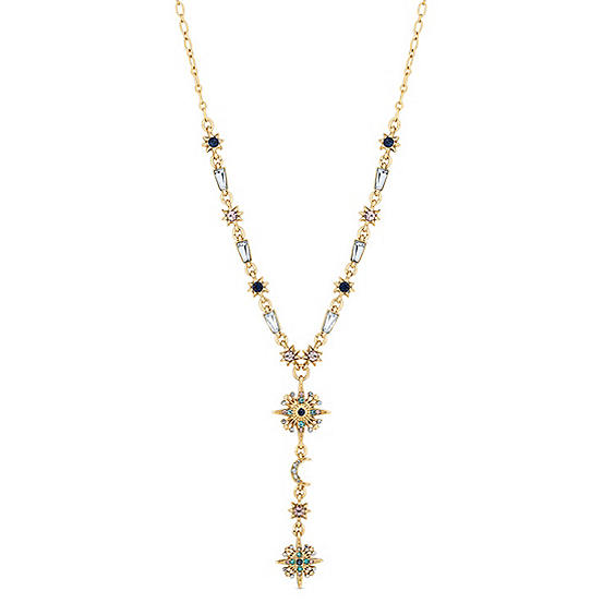 MOOD by Jon Richard Gold Plated Multi Coloured Fine Celestial Y Necklace