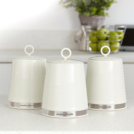 Morphy Richards Stainless Steel Dune Set of 3 Canisters 1.3L Kaleidoscope