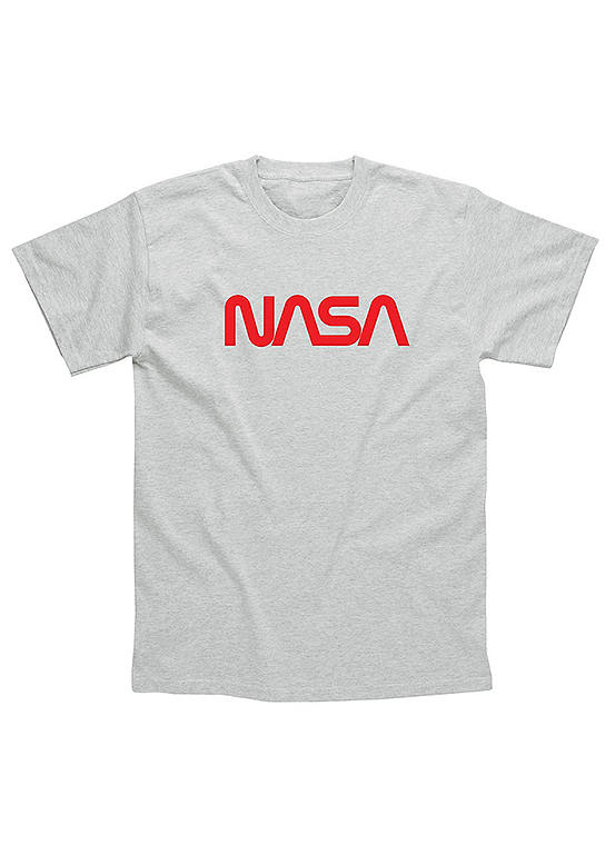NASA ’Worm’ Logo Printed Sports T-Shirt