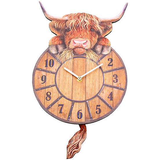 Nemesis Now Highland Tickin’ Cow Pendulum Clock