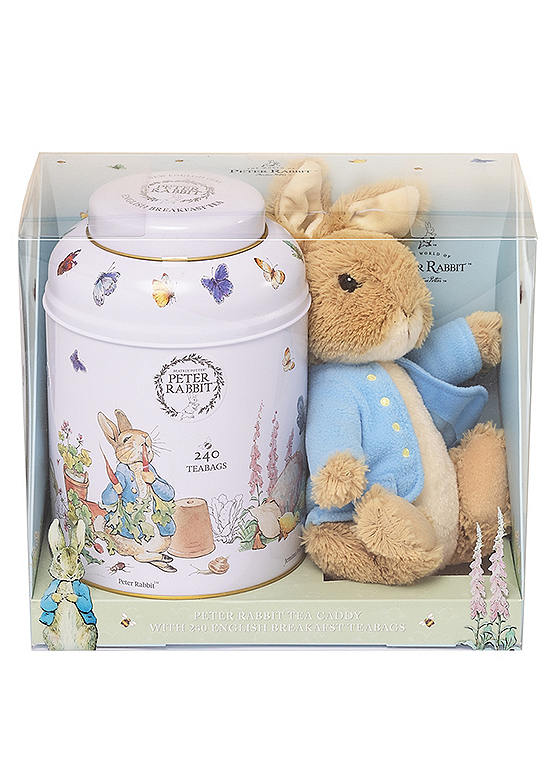 New English Teas Peter Rabbit Gift Set With Tea Caddy And Plush Toy ...