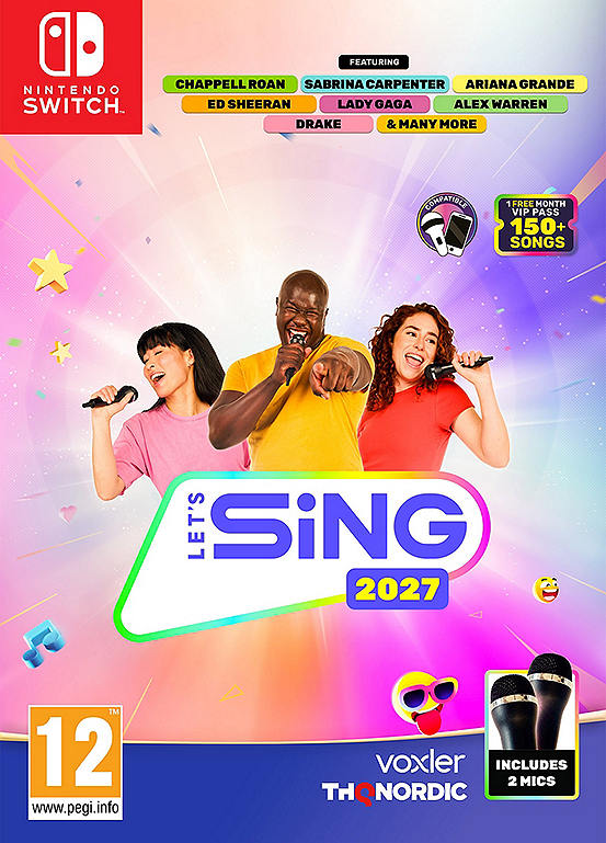 Nintendo Switch Let’s Sing 2027 - 2 Mic Bundle (12+) | Kaleidoscope