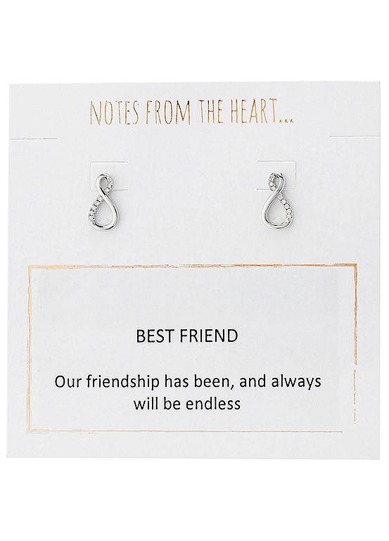 Notes From The Heart - Best Friend - Infinity Earrings