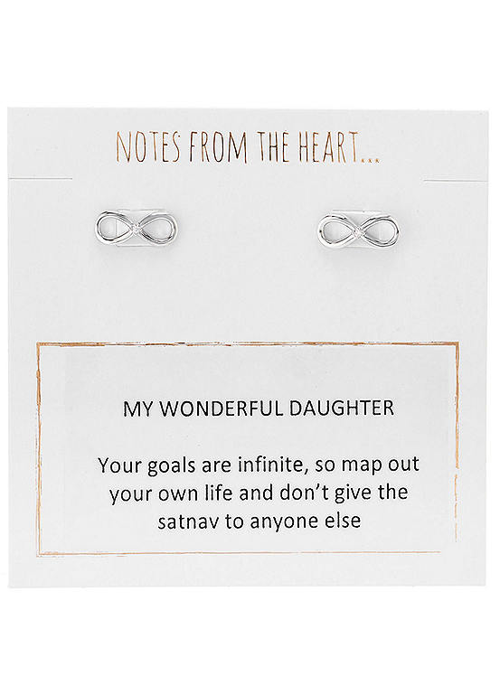 Notes From The Heart - My Wonderful Daughter - Infinity Earrings
