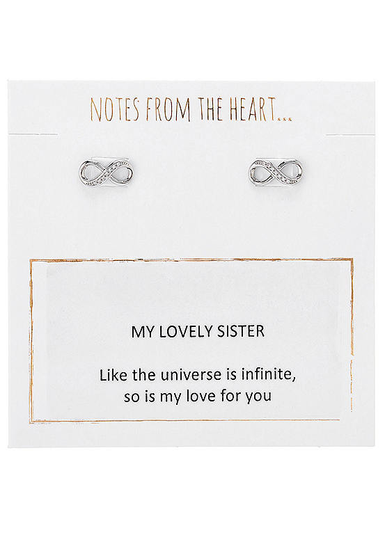 Notes From The Heart -My Lovely Sister - Infinity Earrings