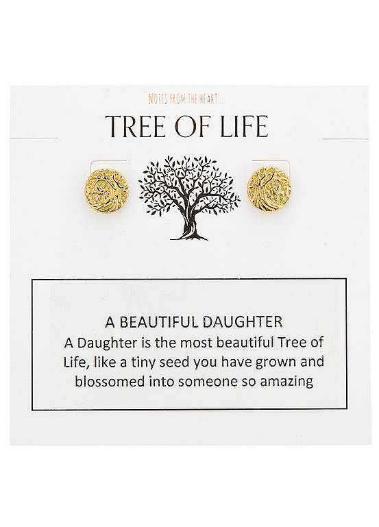 Notes From The Heart Tree of Life ’Beautiful Daughter’ Stud Earrings