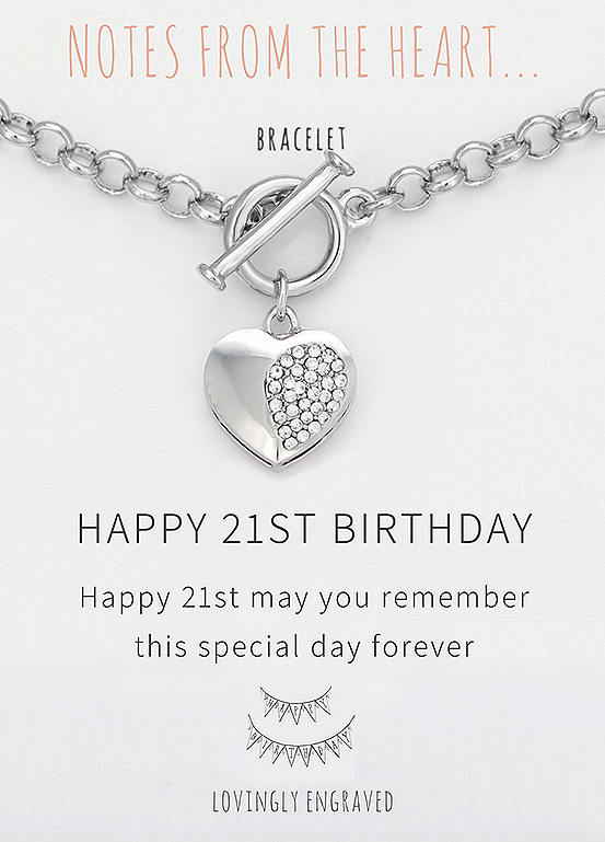 Notes From The Heart ’Happy 21st Birthday’ Bracelet