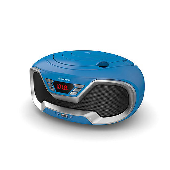 Oakcastle CD200 Bluetooth Boombox with FM radio & CD Player - Blue