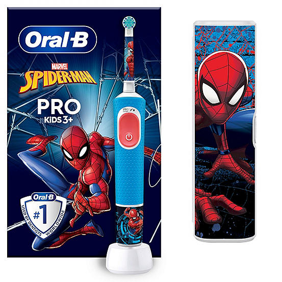 Oral-B Pro Kids Spider-Man Electric Toothbrush Designed by Braun