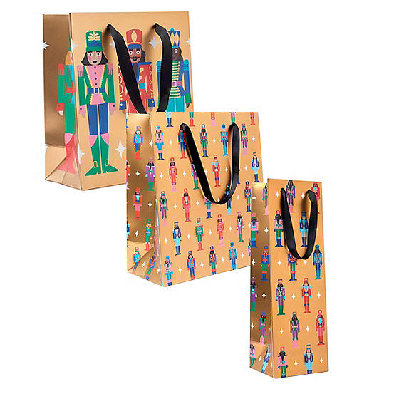 Paperchase Nutcracker Christmas Gift Bag Bundle 3Pk Kaleidoscope