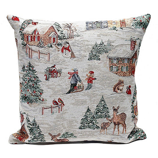 Peggy Wilkins Village Christmas Cushion Kaleidoscope