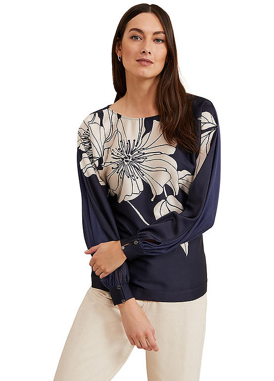 Phase Eight Alora Floral Woven Front Top