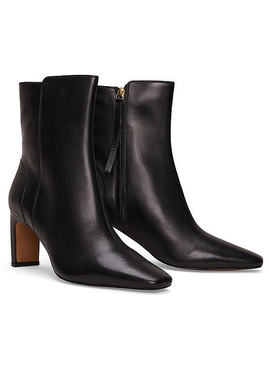 Phase Eight Black Leather Ankle Boots | Kaleidoscope