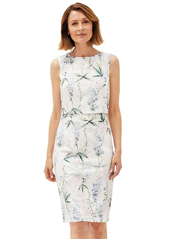 Phase Eight Francine Double Layer Scuba Dress Kaleidoscope