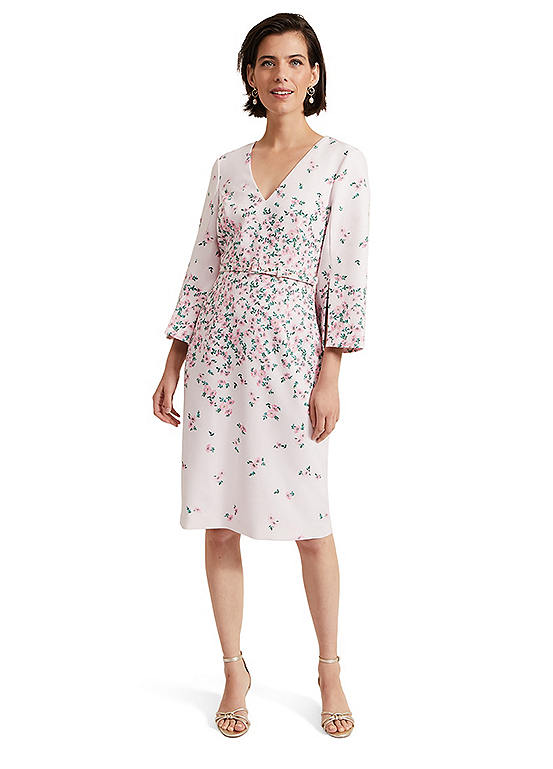 Phase Eight Giovanna Floral Belted Split Sleeve Dress