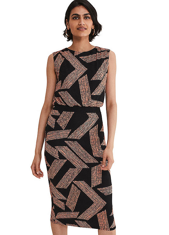 Phase Eight Kayla Jersey Midi Dress Kaleidoscope