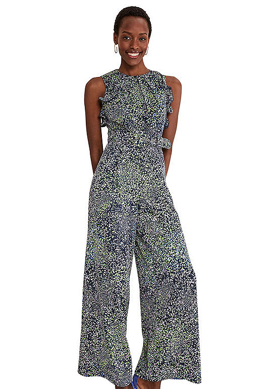 Phase Eight Maggie Ditsy Print Ruffled Jumpsuit | Kaleidoscope