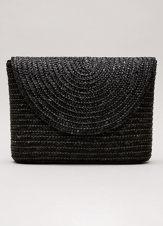 Phase Eight Oversized Straw Clutch Bag