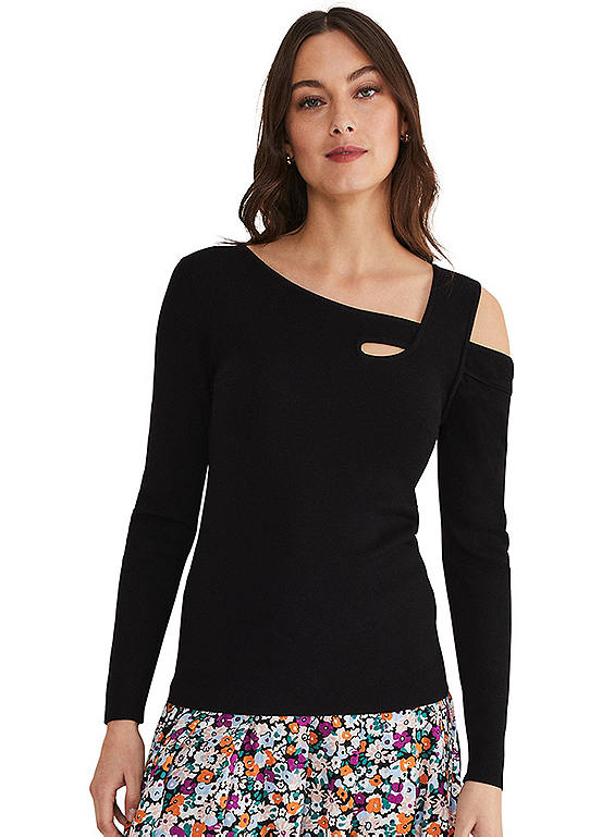Phase Eight Wren Cut Out Shoulder Fitted Knit Jumper